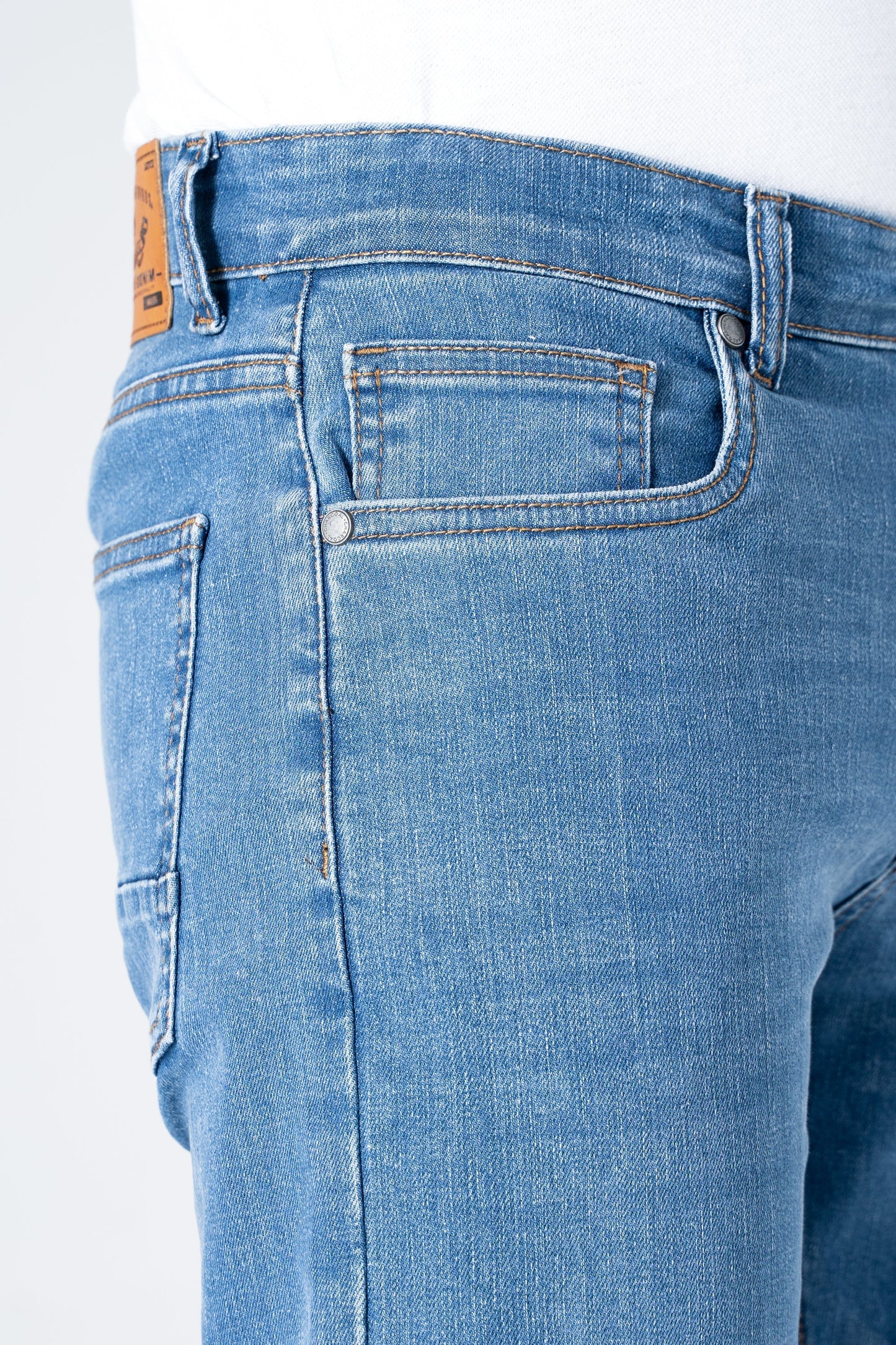 SLIM LEG DENIM JEANS LIGHT BLUE
