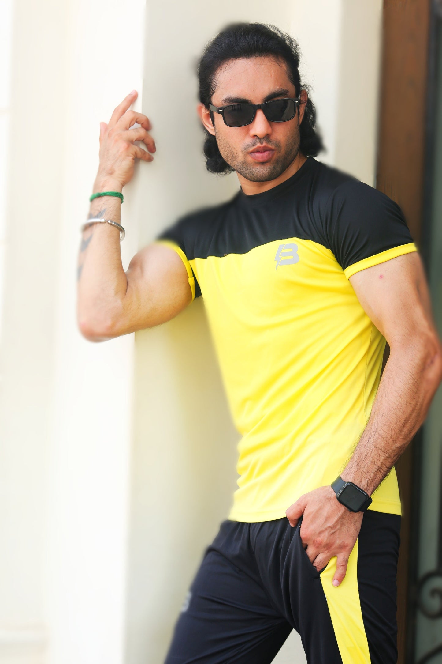 YELLOW-BLACK DRII-FIT SUMMER TRACKSUIT