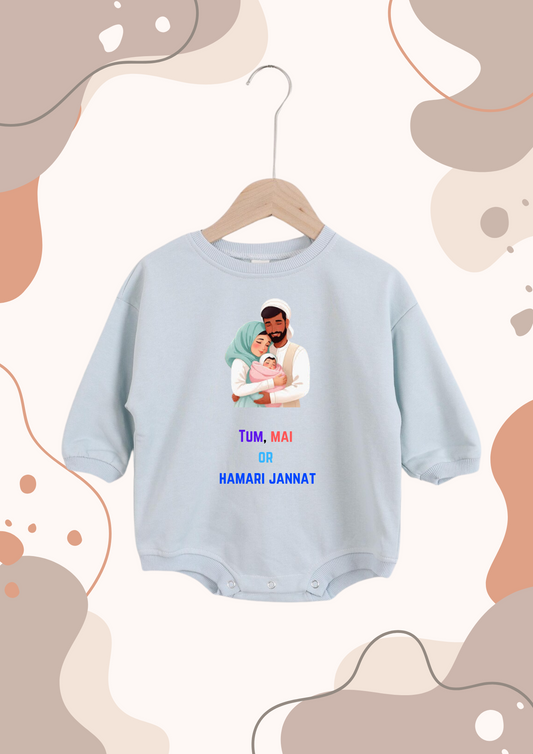 "Tum, Main aur Hamari {BABY NAME}" Baby Romper