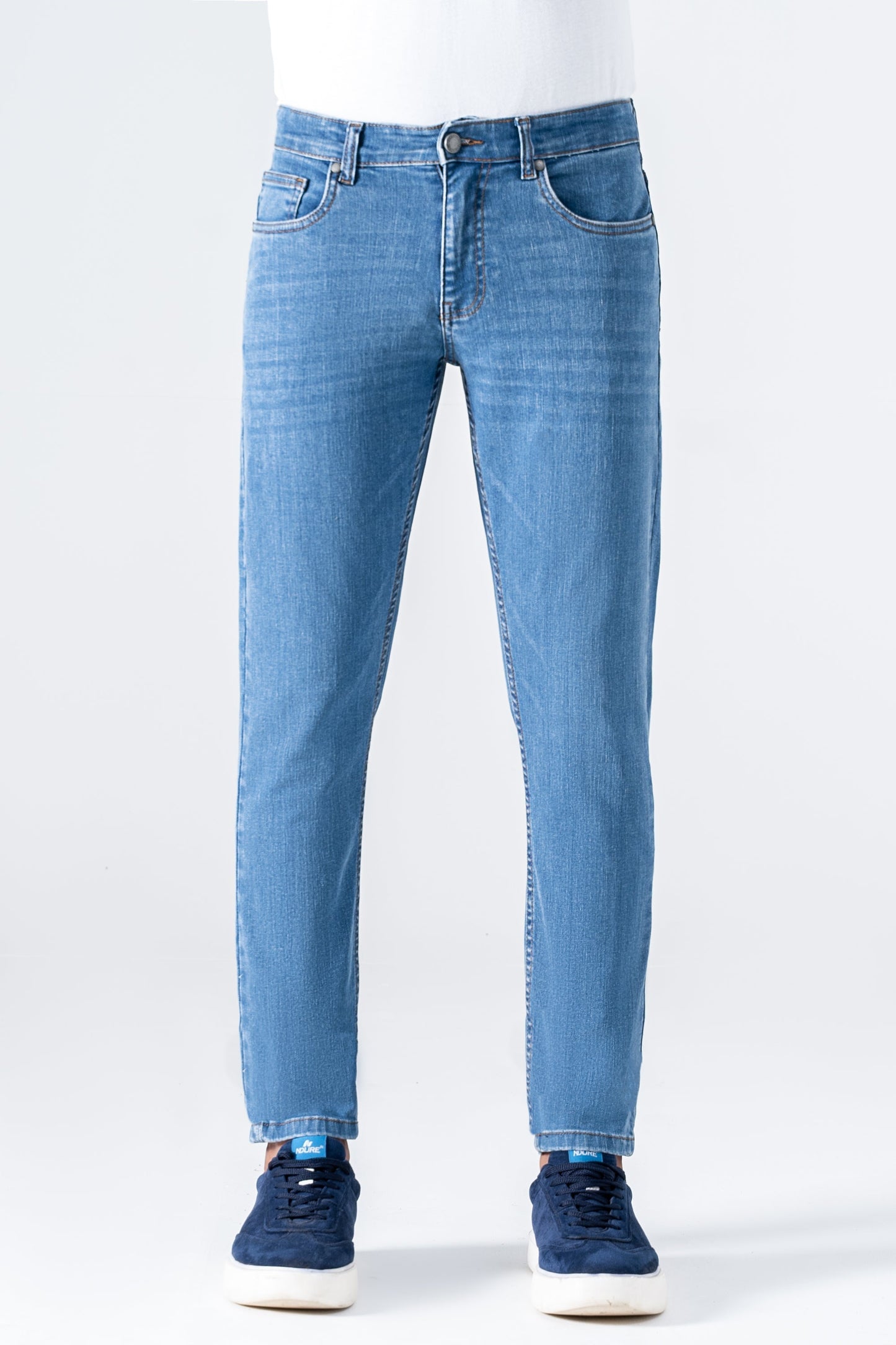 SLIM LEG DENIM JEANS LIGHT BLUE