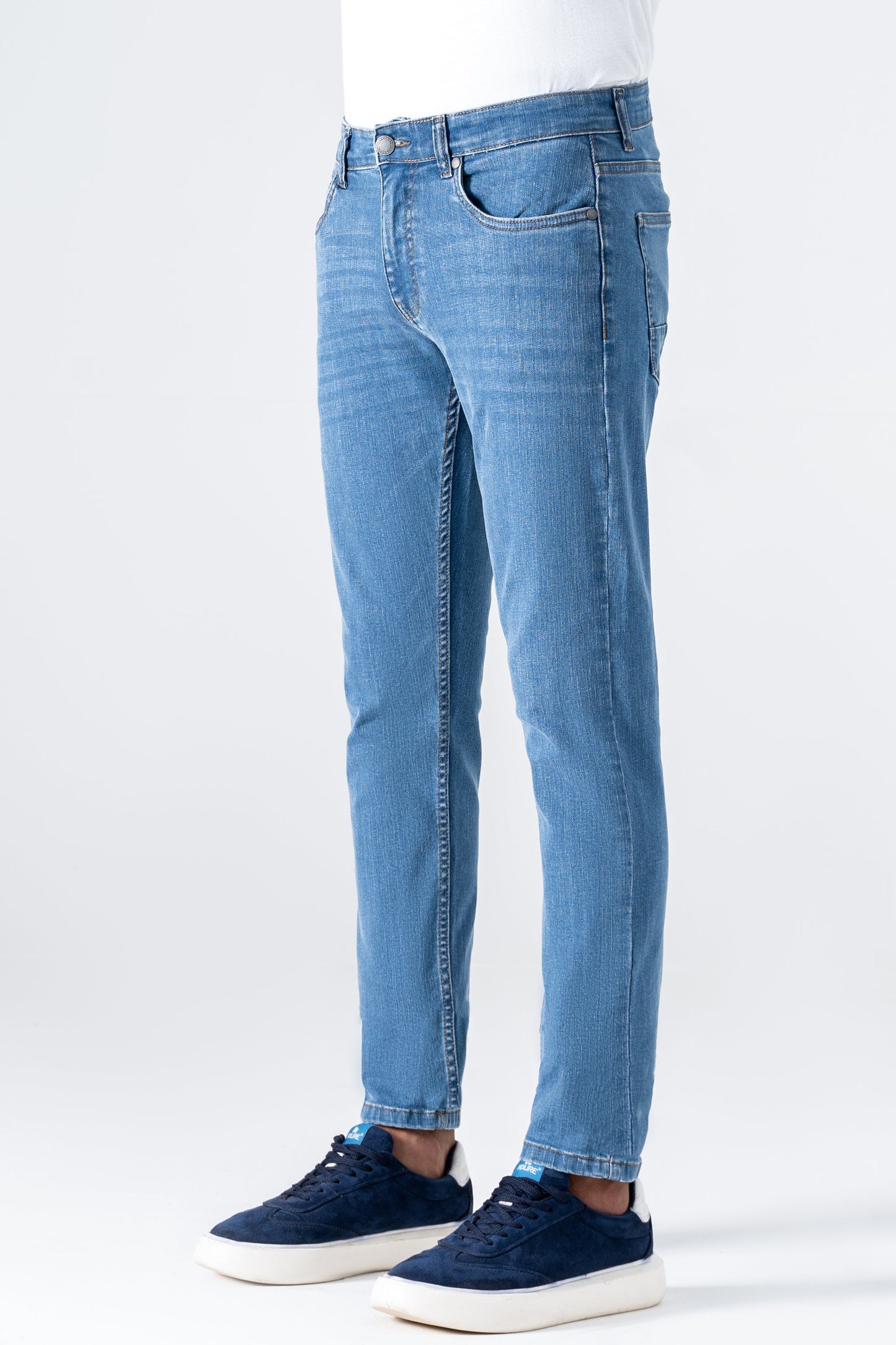 SLIM LEG DENIM JEANS LIGHT BLUE