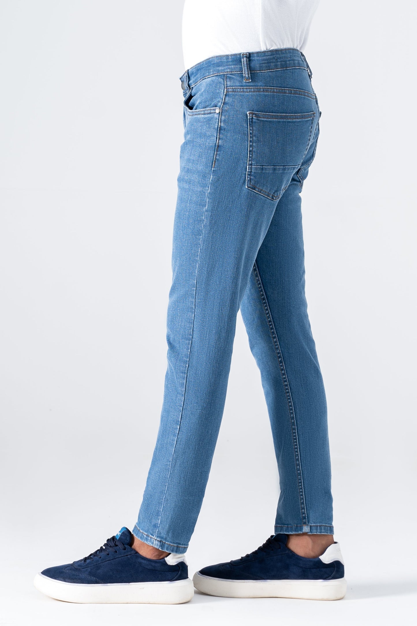 SLIM LEG DENIM JEANS LIGHT BLUE